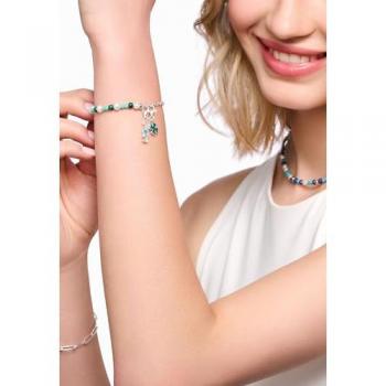 Colgante Charm Mujer Trébol Verde Plata 925 con Email Frío Thomas Sabo 2017-007-34