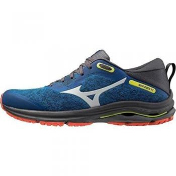 Mizuno Wave Rider TT 2, Zapatillas de Trail Running Hombre, Directoire Blue/Dawn Blue/MandarinRed, 43 EU