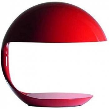 Lámpara de mesa Cobra Retro, roja - Martinelli Luce - 40 cm - Diseño en resina con pantalla giratoria