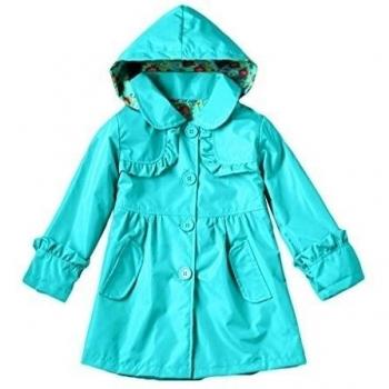 GudeHome Chicas Impermeable Niña impermeable Chaqueta Capa con Capucha