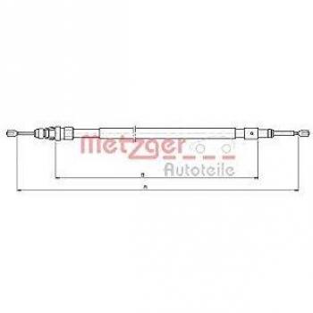Cable de freno de mano Metzger 10.4523 - Cofle Cavo Comando Freno Estacionamiento