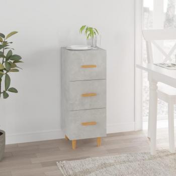 Aparador de hormigón gris 34,5x34x90 cm madera contrachapada