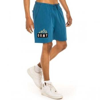 Grimey Trespass Unisex Blue Shorts