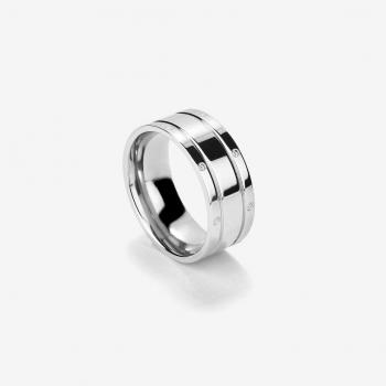 Anillo de Hombre Nogueiras de Acero Plateado Talla 18