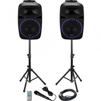 IBIZA SOUND PKG15A-SET Sistema de Sonorización con USB, Tuner Fm y Bluetooth