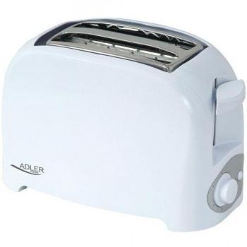 Adler AD 3201 Tostador, Acero Inoxidable/plastico, 2 Ranuras, Blanco