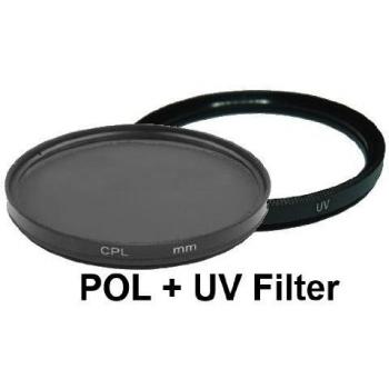Pantalla UV + filtro polarizador para Nikon AF-S DX Nikkor 18-55mm f3,5 -  5,6 G VR