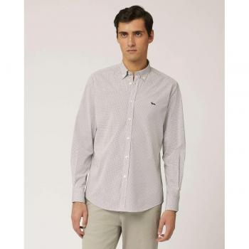 Harmont & Blaine Men’s Casual Shirt with Micro Pattern, Beige, Size M