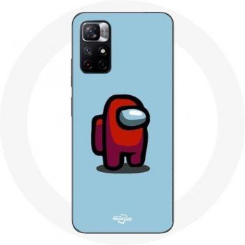 Funda Maniacase para Redmi Note 11 5G Among Us con Fondo Azul