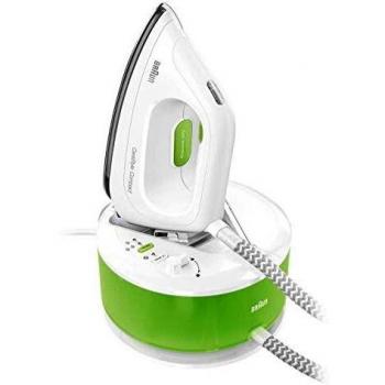 Centro de Planchado Braun CareStyle Compact IS2055GR, 2200W, 1.3L, Verde y Blanco