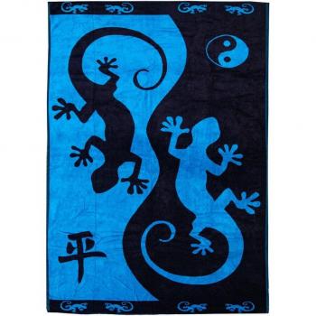 Toalla de playa SUN&SURF Jacquard Salamandra Doble Azul