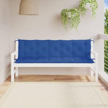 Cojines de Banco Azul 2 Piezas 180x50x7 cm Tela Oxford
