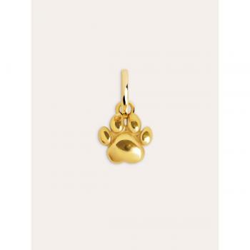 Colgante Singularu Charm Simple Paw de Plata Bañado en Oro - Joya Elegante para Mujer