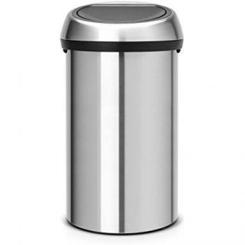 Brabantia Touch Bin - Cubo de Basura, 60 litros, Acero Mate Anti-Huellas