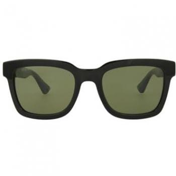 Gucci GG0001SN Black/Green Sunglasses for Men, Size: 52 MM, with Red Stripe