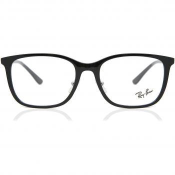 Ray-Ban RX7168D Asian Fit 2000 Armazones para Hombre Negros, Gafas Recetadas para Hombre Negras, Ajuste Asiático, Lentes de 55 mm