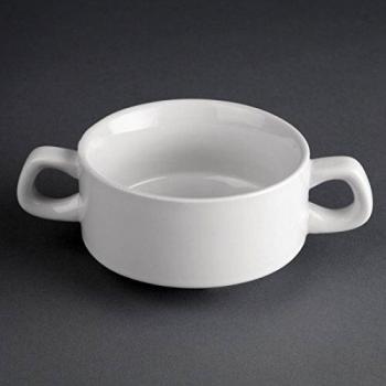 Athena hotelware CF369 apilable sopa cuenco, blanco