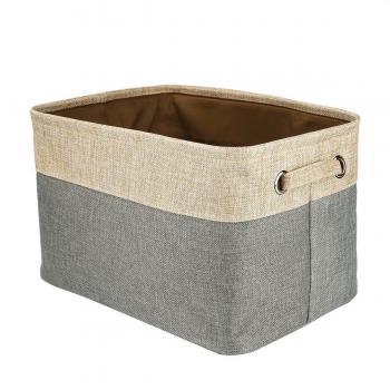 Houda - Cesta con asas rectangular de tela decorativa plegable para almacenamiento; organizador para ropa contenedor de almacenamiento, organizador de juguetes, para guardar juguetes de mascotas, cesta para cosas de niños/bebé.