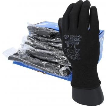 Guantes de Mecánico Brilliant Negro Talla L, Guantes de Micropunto Seguridad Talla 9 L