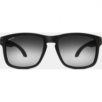 Polar 358 80 Unisex Square Black Sunglasses with Polarized Lenses