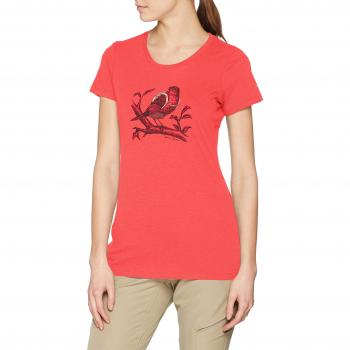 Columbia Mujer Camiseta, BIRDY BUDDY SHORT SLEEVE TEE, Algodón, Rojo