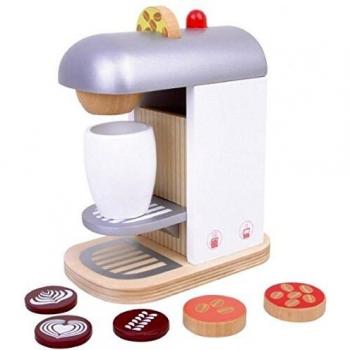 Cafetera de Juguete - Madera - Cafetera de Cocina de Juguete de Madera tipo Cápsulas