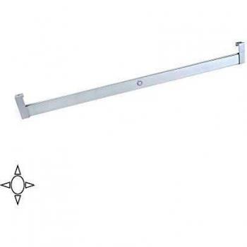EMUCA - Iluminación para Armario o vestidor, Barra de Armario con luz LED 4W-12V DC y Detector de Movimiento, Aluminio anodizado Mate, L 708-858mm