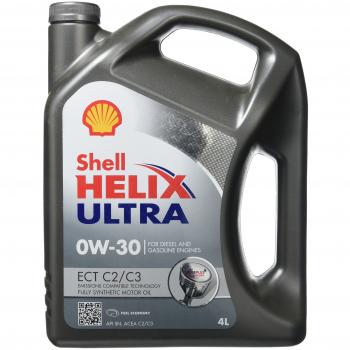 Royal Dutch Shell lubricantes 550046307 Helix Ultra ect C2 C3 0 W-30 Sythetic aceite de motor, 4 L