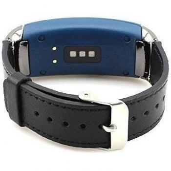 Samsung Gear Fit 2 Correa Pinhen cuero genuino pulsera de acero inoxidable elegante correa de la venda del reloj para Samsung Gear FIT2 SM-R360