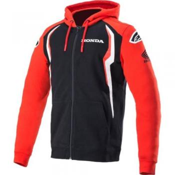 Alpinestars Sudadera con Cremallera Honda Rojo-Negro con capucha, talla 5XL