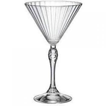 Juego de 6 copas de cristal transparente modelo America '20 para cócteles Martini - Bormioli Rocco