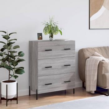 Aparador de madera de ingeniería 69,5x34x90 cm Mueble de Almacenaje de Salón Buffet Armario Auxiliar Armario de Almacenamiento Gris Sonoma