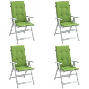 Cojines para silla con respaldo alto 4 Verde Mélange 120x50x4 cm Tela