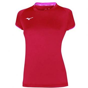 Camiseta Mizuno Core Roja de Manga Corta para Mujer Talla XS
