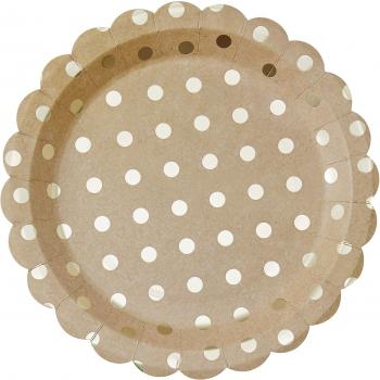 Pick and Mix - Gold Foiled Kraft Paper Plates