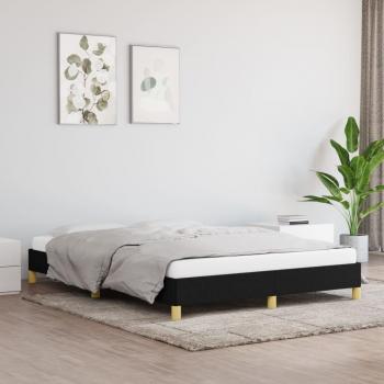 Cama solar de tela negra 140x190 cm Vidaxl
