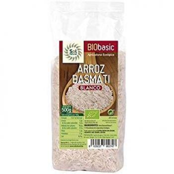 SOLNATURAL ARROZ BASMATI Blanco Bio 500 g, Estándar, Único