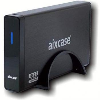 Caja Externa Aixcase Blackline AIX-BL35SU3 para Disco Duro de 3.5 (8.9 cm) SATA, USB 3.0, Aluminio