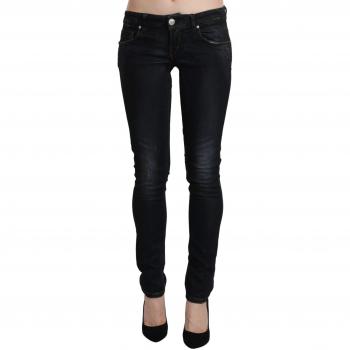 Blue Washed Low Waist Skinny Denim Slim Trouser