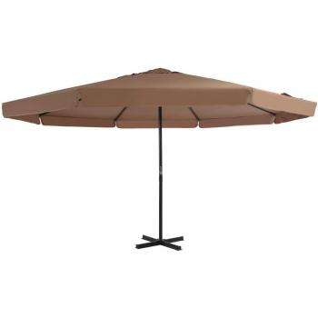 vidaXL Outdoor Garden Parasol with UV Protective Taupe Aluminium Pole