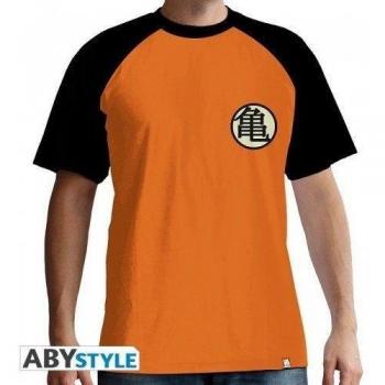 Abysse Corp Dragon Ball Z - Kame Symbol Hombre Camiseta Naranja/Negro XXL, 100% algodón, Regular