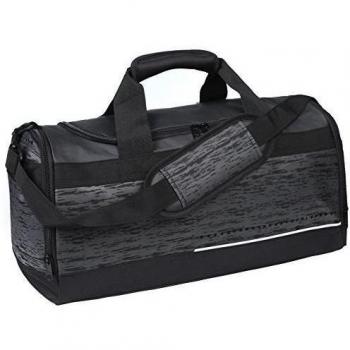MIER Mens Holdall bolso del gimnasio de deportes negros bolsa de lona con los zapatos Compartimento para Weekender, durante la noche, Continuar