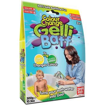 Colour Change Gelli Baff Yellow to Green, 1 Bath Pack, Turn water into colourful goo! Children's Sensory & Bath Toy, Certified Biodegradable Toy