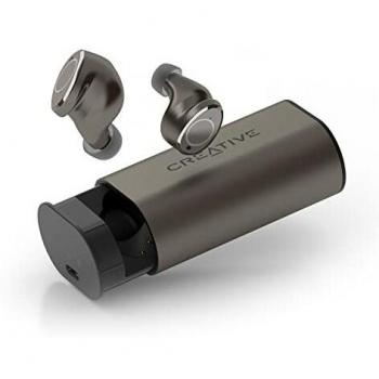 Creative Outlier Pro True Wireless Earbuds IPX5 Sweat-Resistant In-Ear Headphones with Hybrid ANC, Ambient Mode, Wireless Charging, Bluetooth 5.2, 60-Hour Battery Life