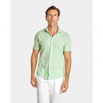 CAMISA MANGA CORTA DE HOMBRE ESTERILLA SLIM LISO VERDE