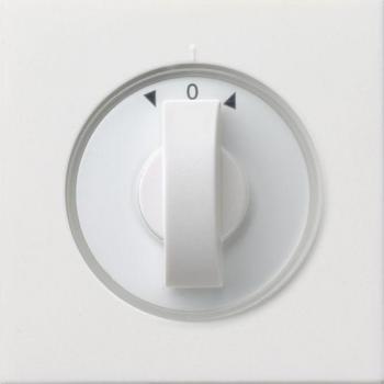Gira 0666112 White Cover Plate with Knob for Venetian Blind Switches