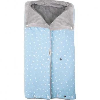 Saco Polar para Capazo de Bebé Jyoko - Abrigado en Invierno con forro polar, diseño Blue Sparkles
