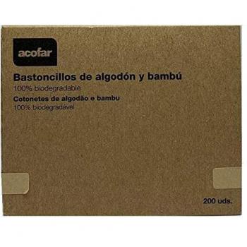 BASTONCILLOS PARA LOS OIDOS ECOLÓGICOS DE ALGODON Y BAMBU ACOFAR