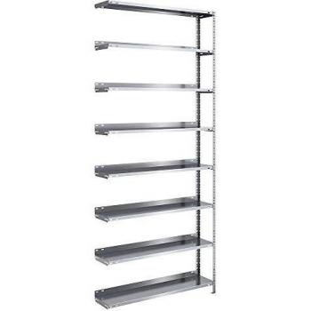 Estantería atornillable zincada para archivadores, altura 2550 mm, dimensiones 1000 x 300 mm