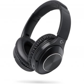 Auriculares Inalámbricos con Cancelación de Ruido y Opción Cableada para Juegos, Reuniones Online y Teletrabajo - Negro